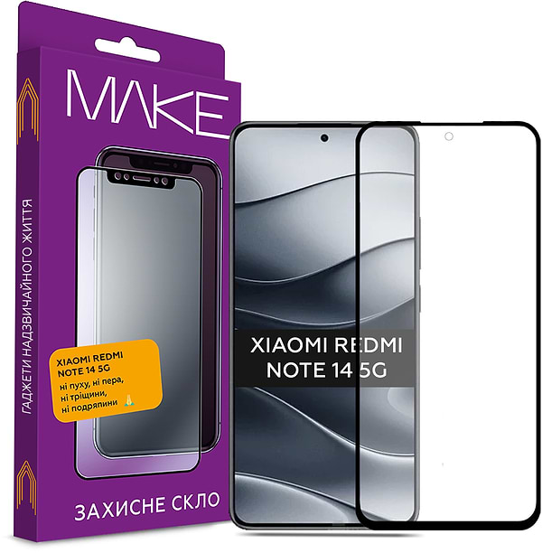 Фото - Захисне скло для смартфону MAKE FCFG Xiaomi Redmi Note 14 5G (MGF-XRN145G)