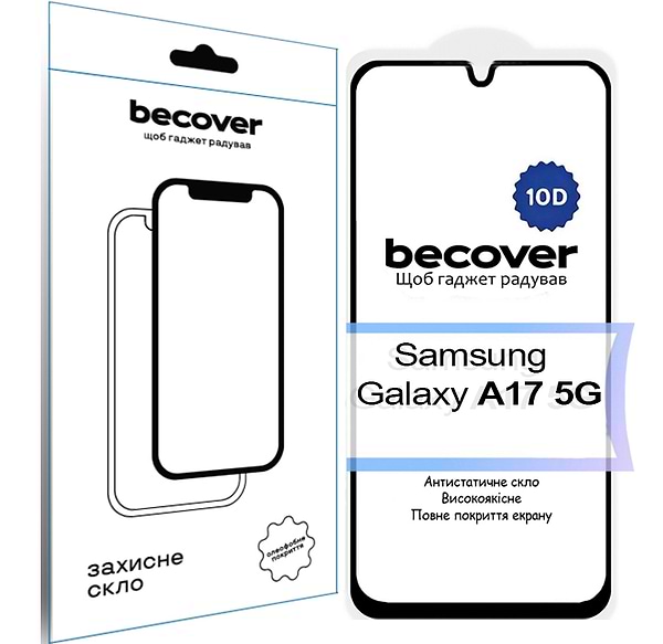 Фото - Захисне скло для смартфону BeCover for Samsung Galaxy A17 5G SM-A176 10D Black (713688) Фото - Захисне скло для смартфону BeCover for Samsung Galaxy A17 5G SM-A176 10D Black (713688)