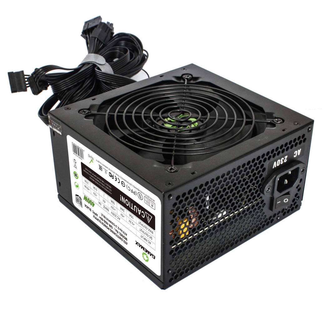 Блок живлення для ПК Gamemax GM-400-80+APFC Black