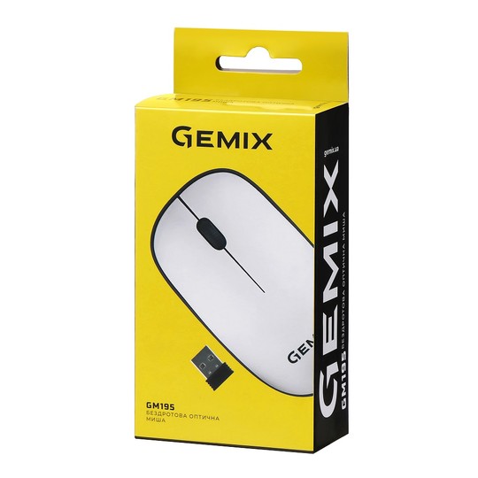 Фото - Миша бездротова Gemix GM195 Wireless White (GM195Wh)