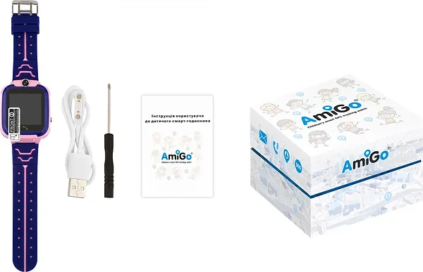 Фото - Дитячий годинник AmiGo GO002 Swimming Camera WIFI Pink