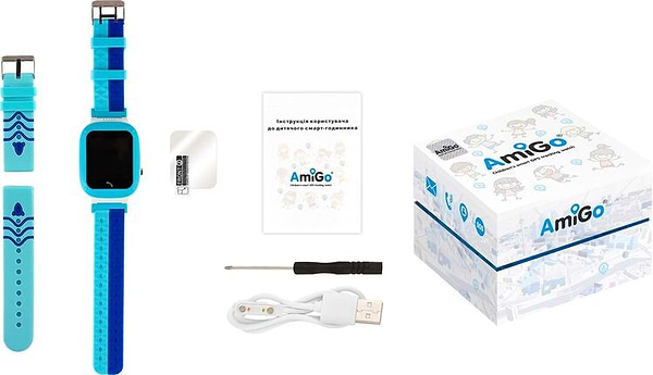 Фото - Дитячий годинник AmiGo GO004 Splashproof Camera+LED Blue