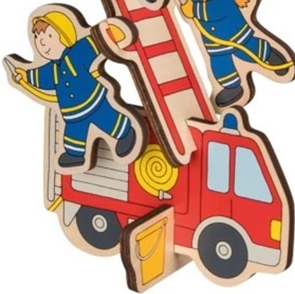 Фото - Пазлы (3-4 года) goki Пожарная команда, вертикальный (57471G)