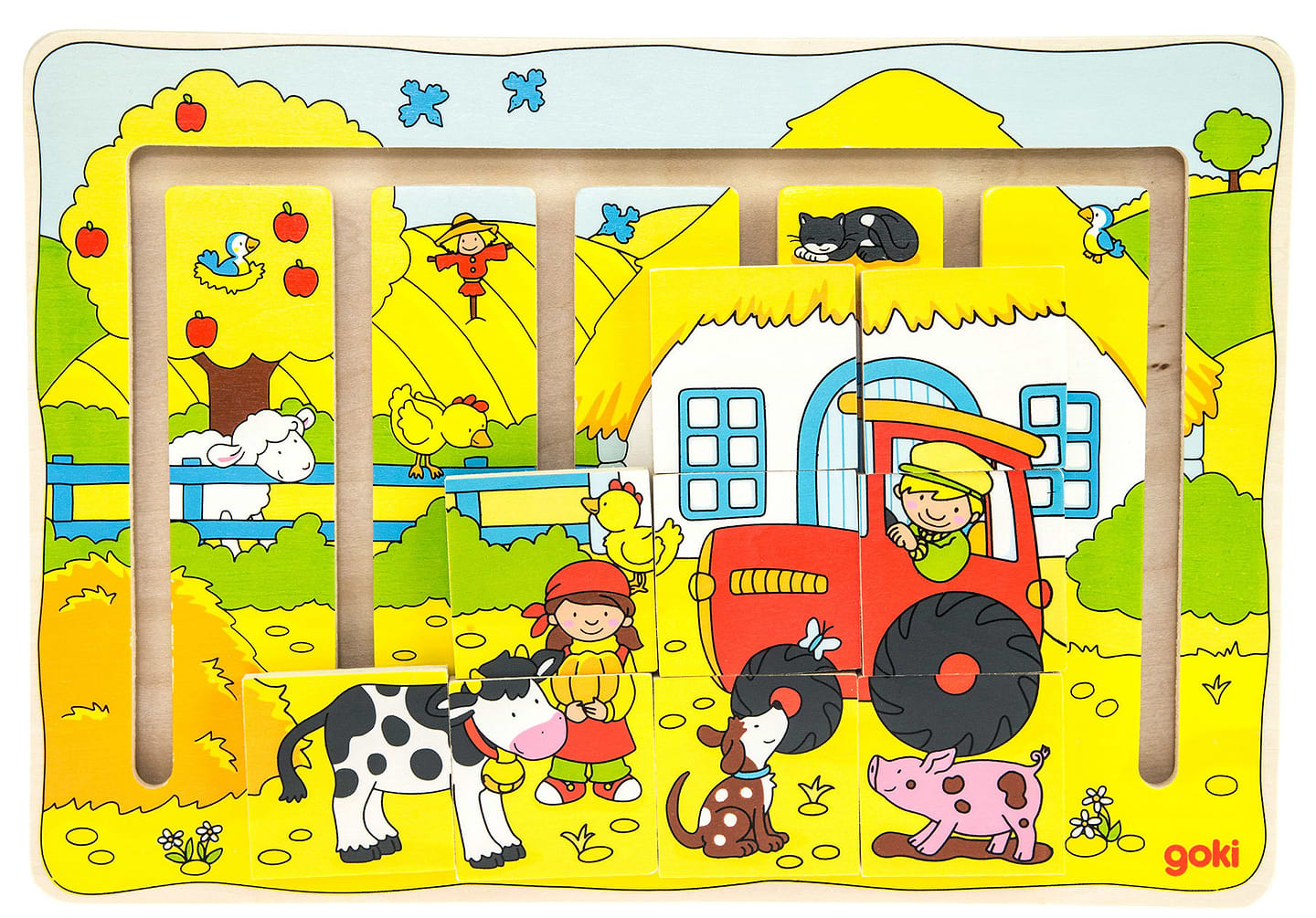 Настольная игра (3-4 года) goki Наша ферма, головоломка (57596)