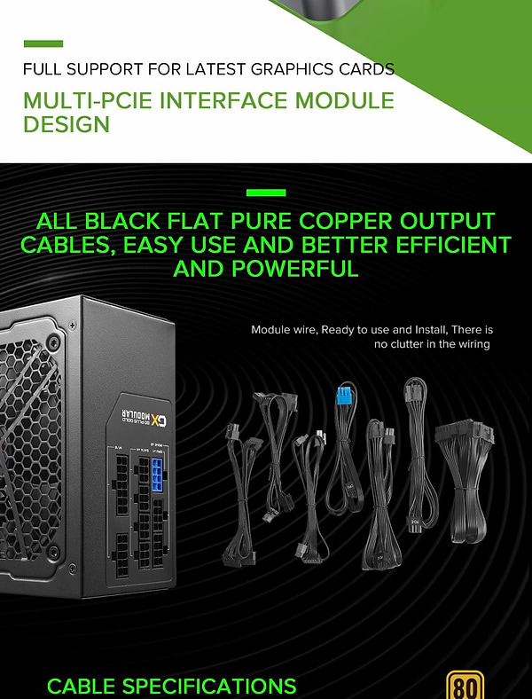 Фото - Блок питания для ПК Gamemax 850W 80 Gold (GX-850 Modular)