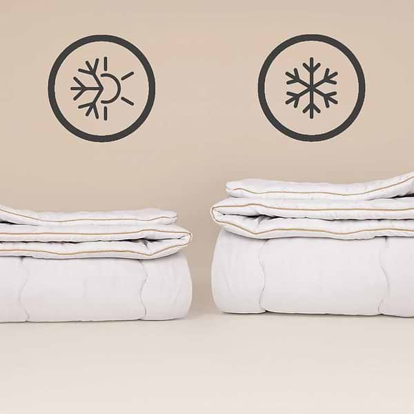 Фото - Ковдра літня полуторна MirSon Mikrosatin Gold Woolen Hand Made 167 140x205 см (2200000460325)