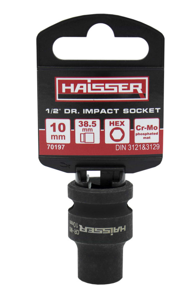 Торцевая головка Haisser ударная шестигранная 1/2" 10ммx38.5мм (70197)