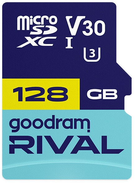 Карта памяти Goodram RIVAL microSDXC 128GB V30 (UHS I U3)+ ad (GGSM3AA-1280R12)