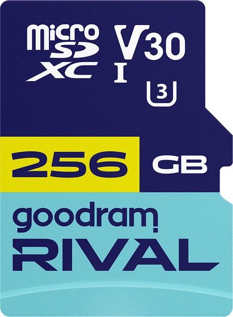 Карта памяти Goodram RIVAL microSDXC 256GB V30 (UHS I U3)+ ad (GGSM3AA-2560R12)
