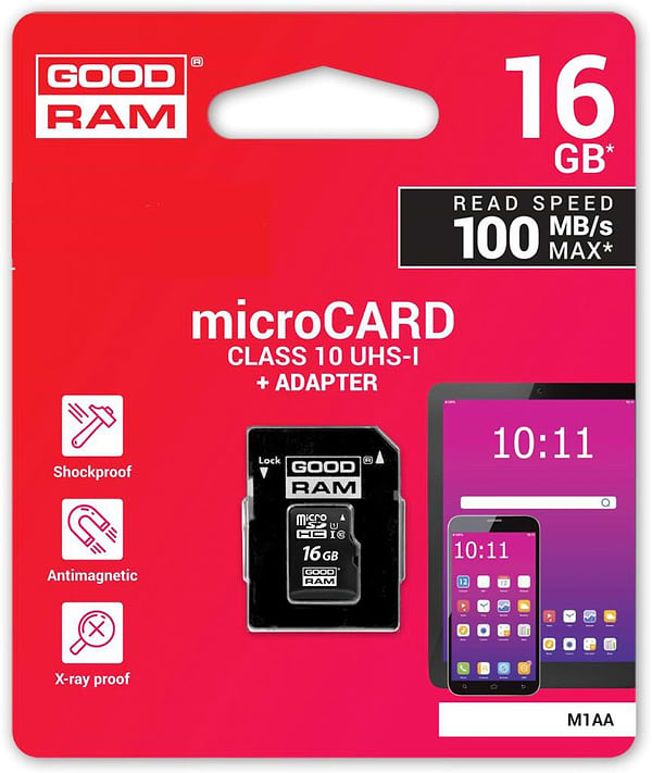 Фото - Уценка - Карта памяти Goodram microSDHC 16GB Class 10 (M1AA-0160R12)