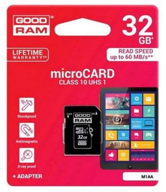 Фото - Карта памяти Goodram microSDHC 32GB Class 10 (M1AA-0320R12)