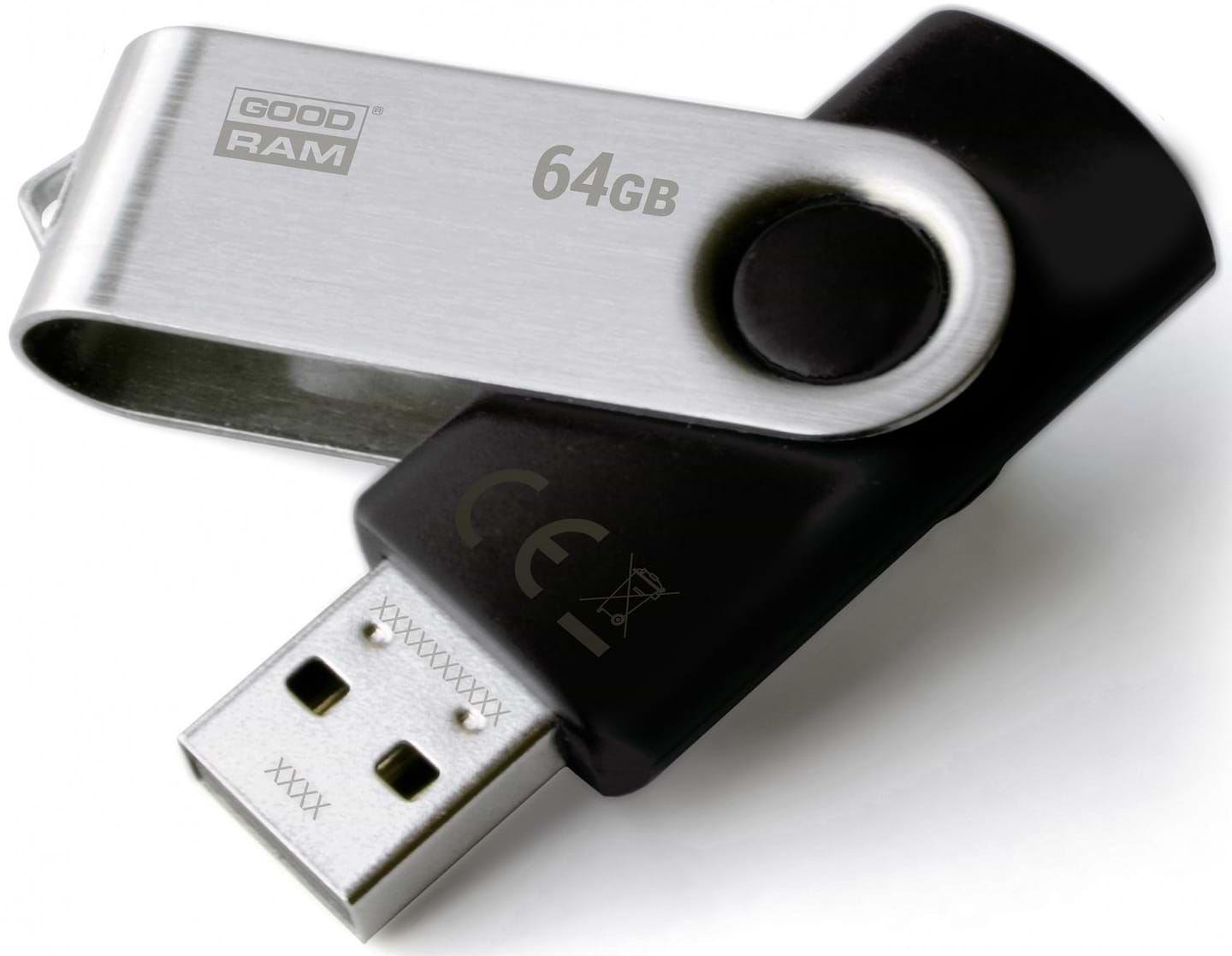 Флеш USB Goodram UTS2 Twister 64GB USB 2.0 Black (UTS2-0640K0R11) - Фото 1