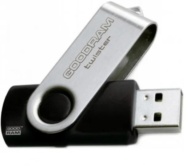 Флеш USB Goodram UTS2 Twister 8GB USB 2.0 Black (UTS2-0080K0R11) - Фото 1