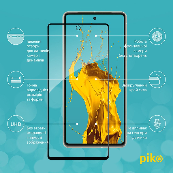 Фото - Захисне скло для смартфону Piko Full Glue for Google Pixel 7 Black (1283126560026)