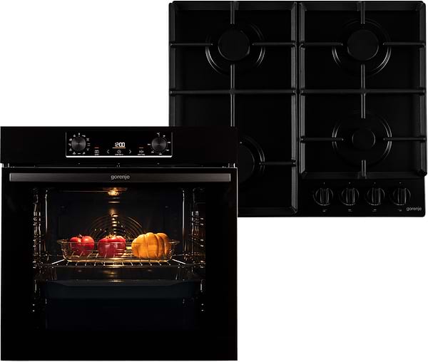 Фото - Уценка - Духовой шкаф + варочная панель газовая Gorenje BO6735E05B + GTW641EB
