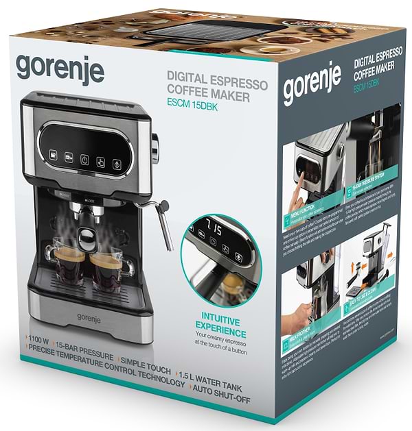 Фото - Кавоварка ріжкова Gorenje ESCM15DBK
