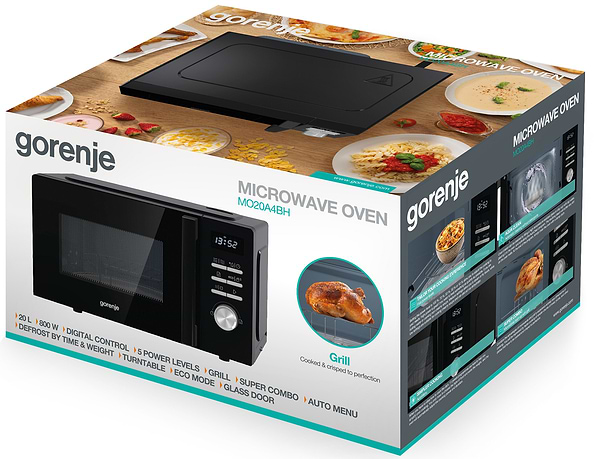 Фото - Микроволновая печь (СВЧ) Gorenje MO20A4BH