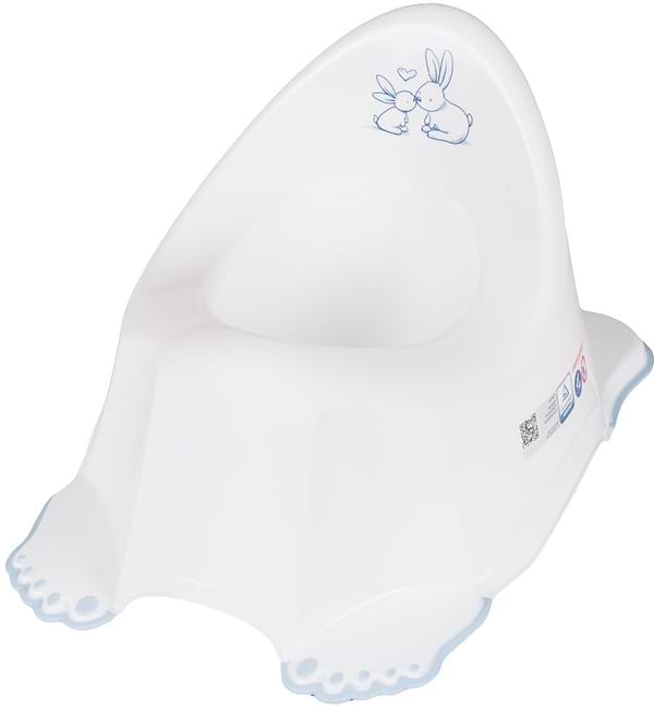 Фото - Горщик дитячий Tega Baby Зайчики з антиковзаючою гумою Білий (KR-001-103)