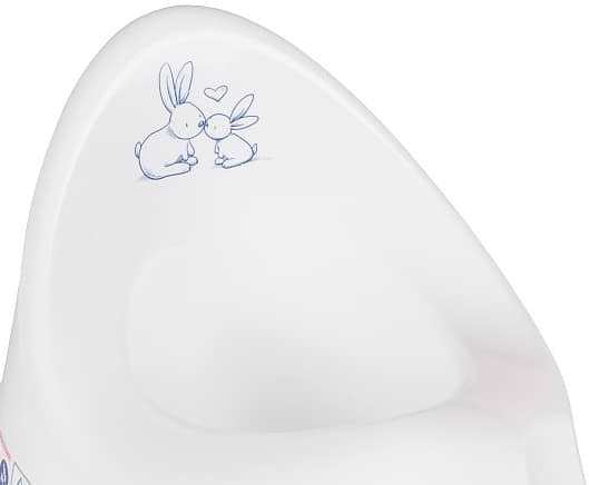 Фото - Горщик дитячий Tega Baby Зайчики з антиковзаючою гумою Білий (KR-001-103)