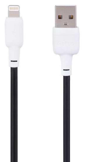 Кабель синхронізації даних Gelius Full Silicon GP-UCN001L Lightning Black/White 1.2m (92318)