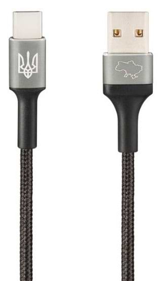 Кабель синхронізації даних Gelius Strong Ukraine Type-C GP-UCN002C Black 1.2m (92320)