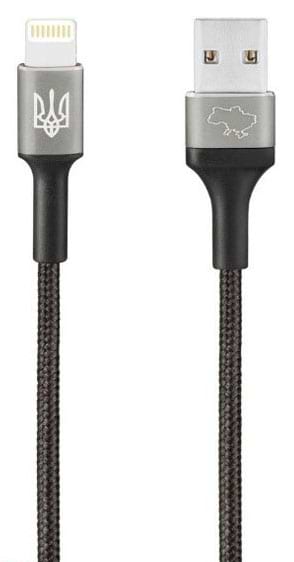 Кабель синхронізації даних Gelius USB Cable Gelius Strong Ukraine Lightning GP-UCN002L Black (1.2m) (3A)