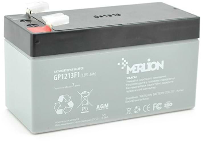 Акумулятор для ДБЖ Merlion 12V 1.3AH (GP1213F1/06005) - Фото 1