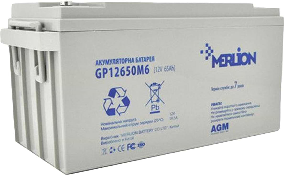 Аккумулятор для ИБП Merlion RDC12-65, 12V-65Ah (GP12650M6)