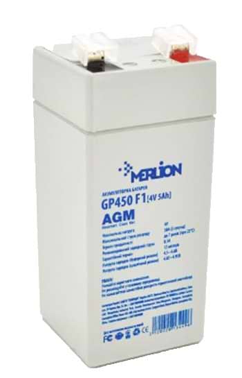 Акумулятор для ДБЖ Merlion 4V 5AH (GP450F1) - Фото 1