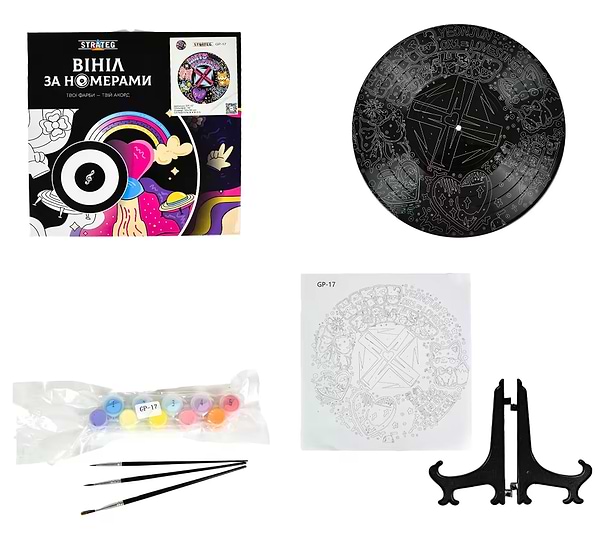 Фото - Вініл за номерами Strateg Веселе свято 30х30 см (GP-16)