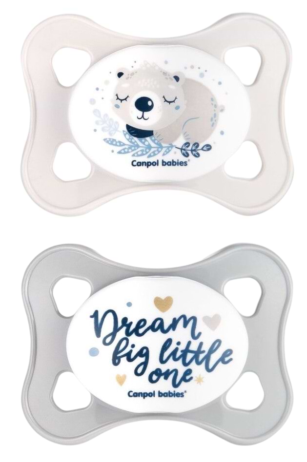 Купити Симетрична пустушка Canpol babies Mini 0-2 міс 2 шт. сіра (23/910_grey) - Фото 1 Симетрична пустушка Canpol babies Mini 0-2 міс 2 шт. сіра (23/910_grey) - Фото 1