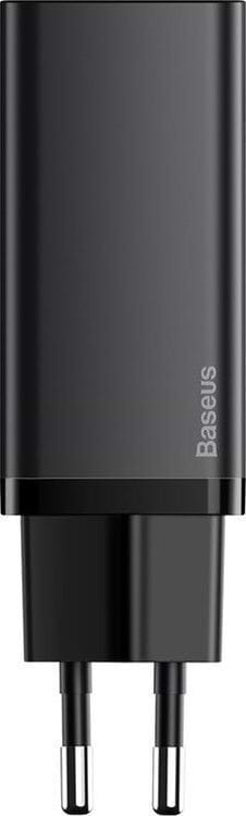Фото - Мережевий зарядний пристрій Baseus GaN2 Lite Quick Charger C+U 65W EU Black (CCGAN2L-B01)