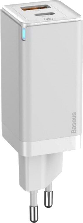 Фото - Сетевое зарядное устройство Baseus GaN2 Lite Quick Charger C+U 65W EU White (CCGAN2L-B02)