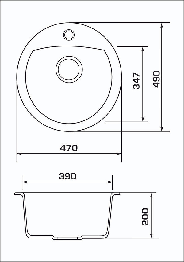 Фото - Мийка кухонна GRANADO RONDA grafito