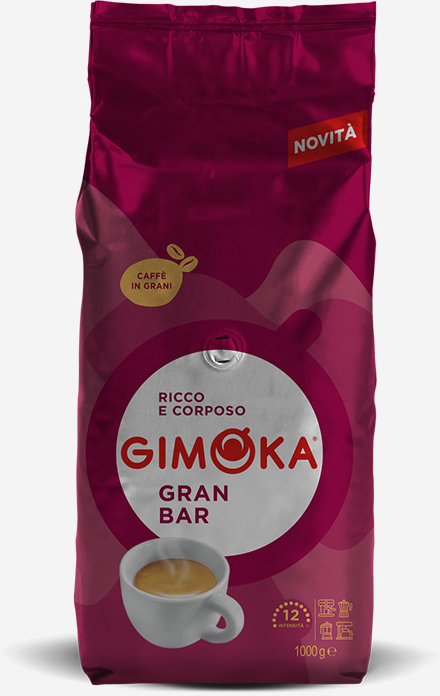 Кава в зернах Gimoka Rosso Gran Bar 1 кг (8003012000039) - Фото 1