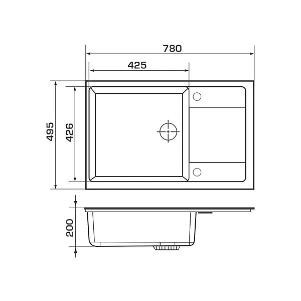 Фото - Мийка кухонна GRANADO Alicante Ivory