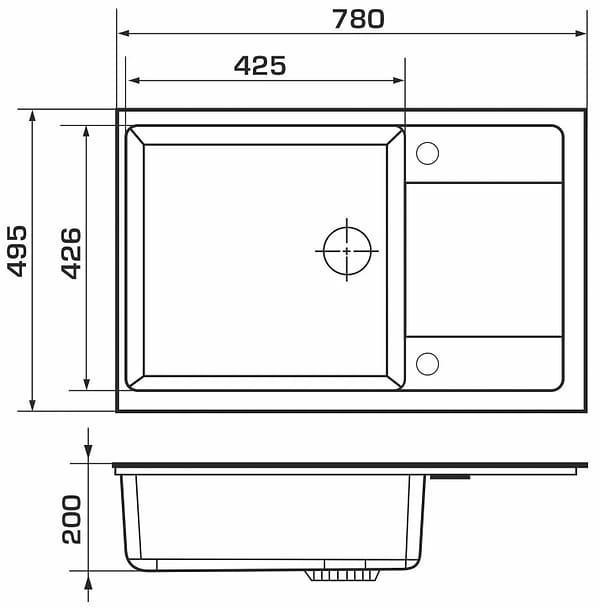 Фото - Мийка кухонна GRANADO Alicante White