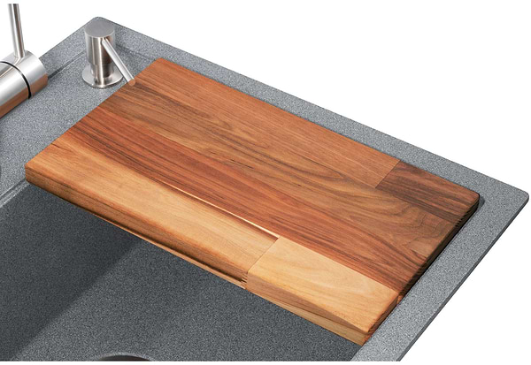 Фото - Мойка кухонная+смеситель GRANADO Basic Lerida grafito (+ Campo LUX inox + дозатор Redondo inox + корзина + доска)