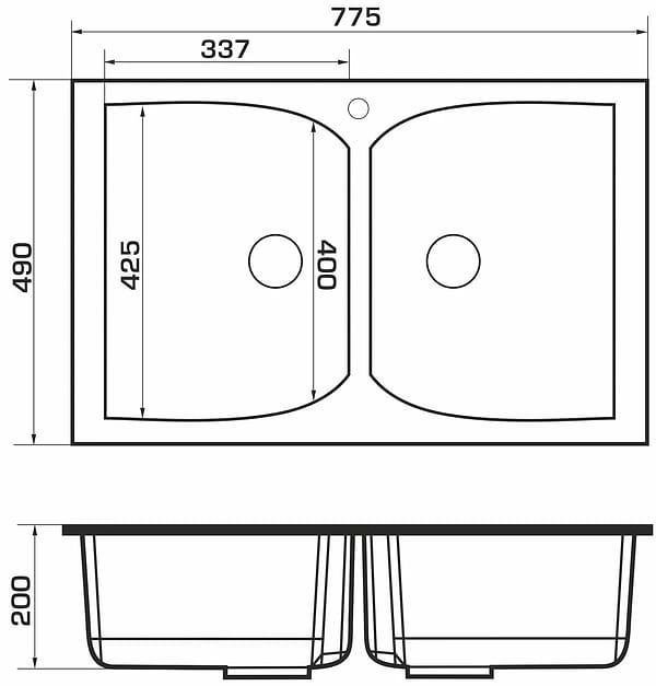 Фото - Мийка кухонна GRANADO Cordoba Terra