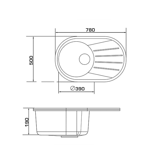 Фото - Уцінка - Мийка кухонна GRANADO Murcia Gris