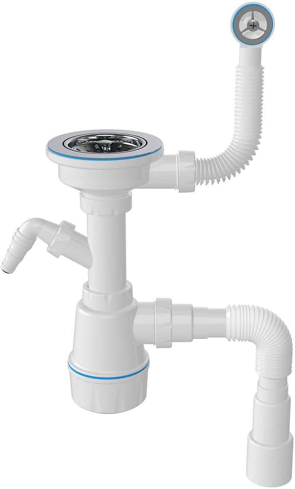 Фото - Мойка кухонная+смеситель GRANADO Optimal Estella white (+Badalona LUX inox + дозатор Redondo inox + корзина + доска)