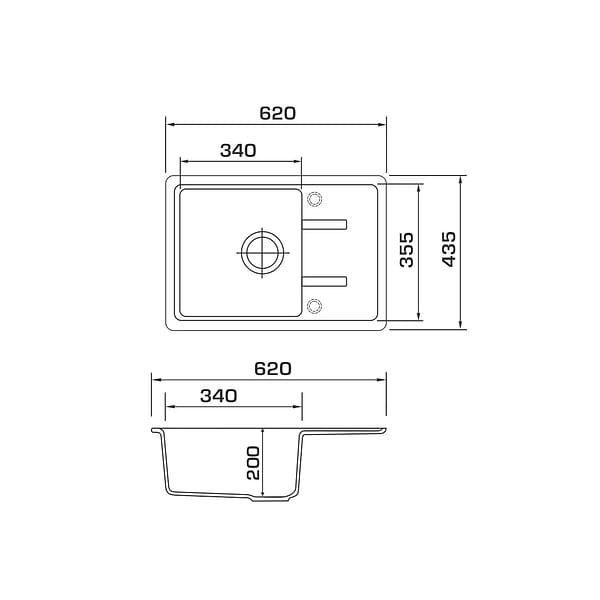 Фото - Мийка кухонна GRANADO Palma Marron