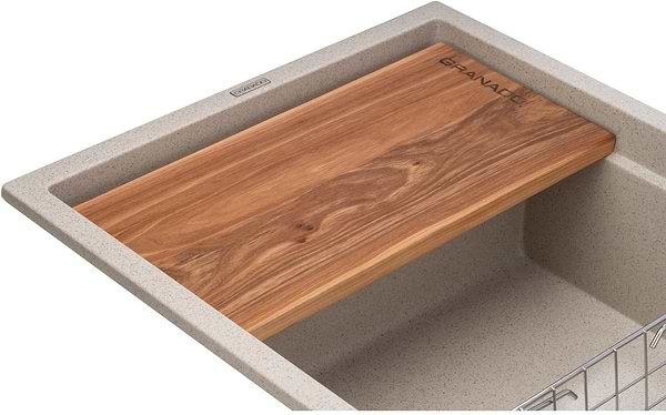 Фото - Мийка кухонна+змішувач+дозатор GRANADO Royal Estella terra (+подрібнювач Algar+Ferrol inox+ Redondo inox+кошик+дошка)