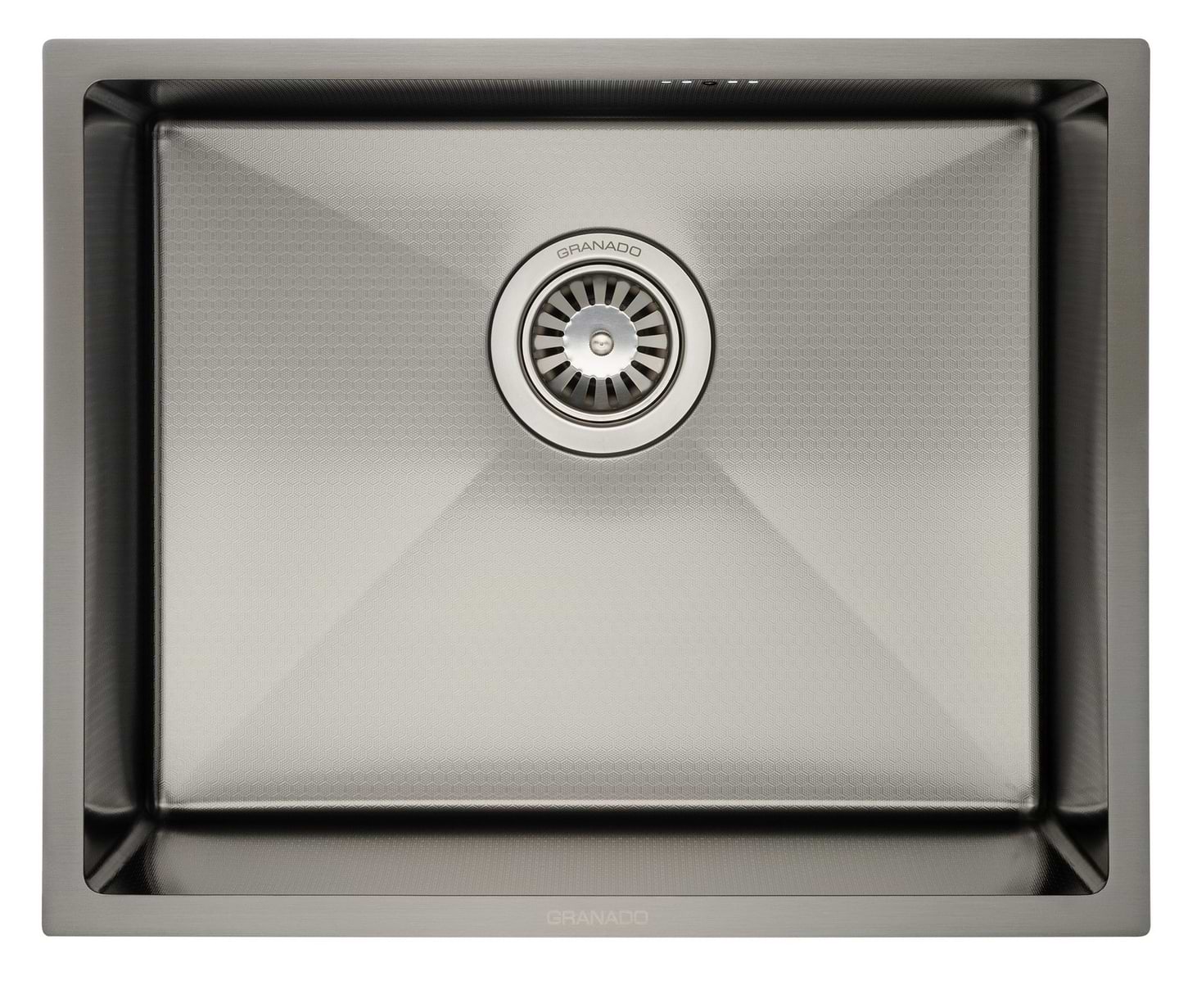 Мойка кухонная GRANADO Under top max STEEL S201 Black honeycomb - Фото 1