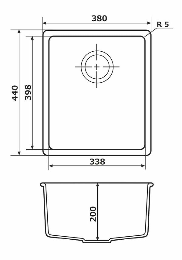 Фото - Мийка кухонна GRANADO UNDER TOP MINI ivory