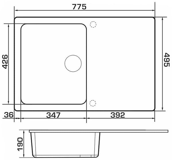 Фото - Мийка кухонна GRANADO Vigo Grafito