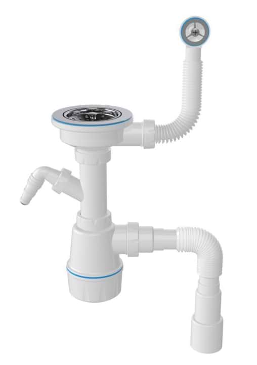 Фото - Мийка кухонна GRANADO NAVIA gris з сифоном