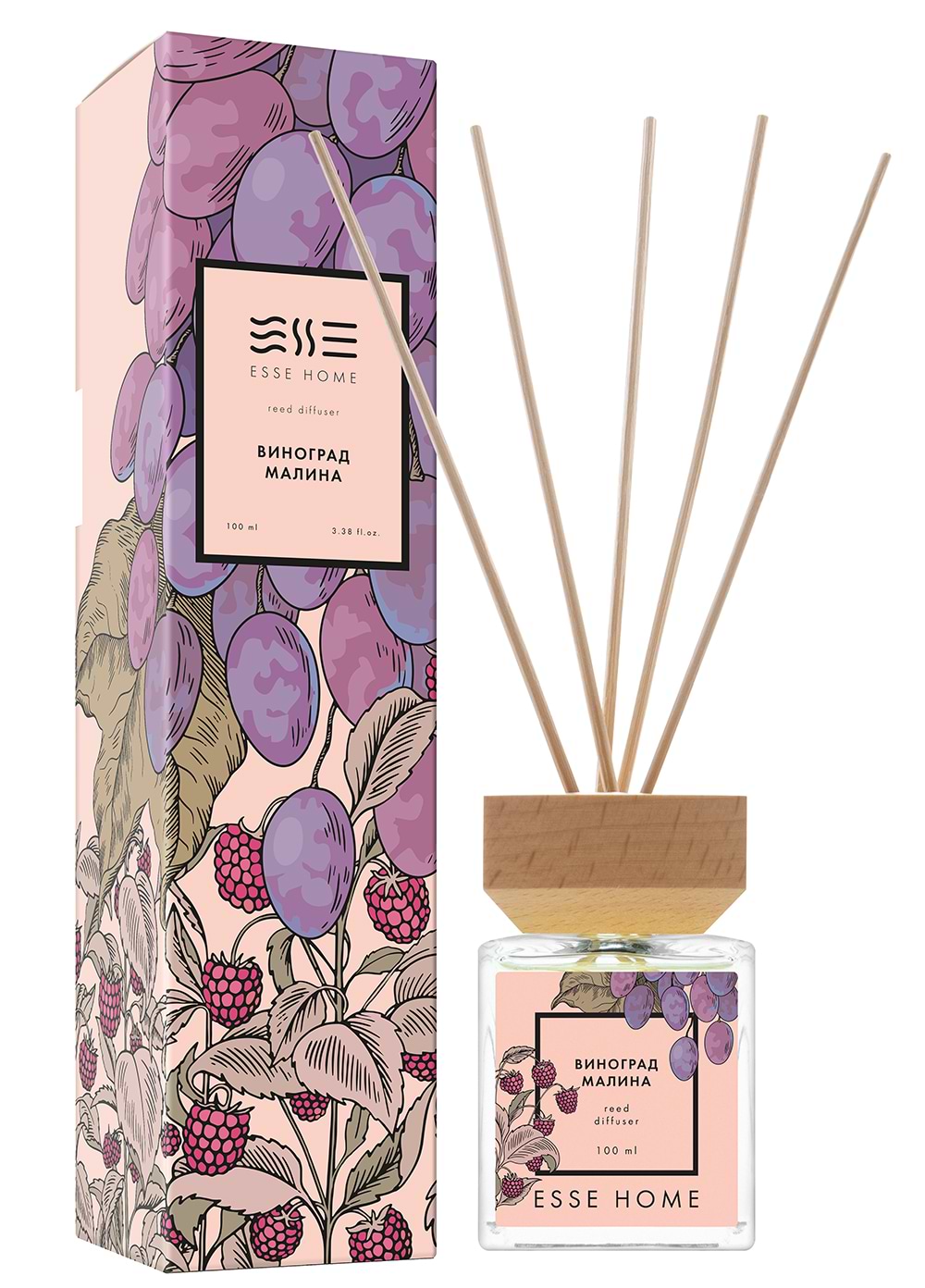 Аромадиффузор Esse Home Виноград и Малина 100 мл (4820239120173) - Фото 1