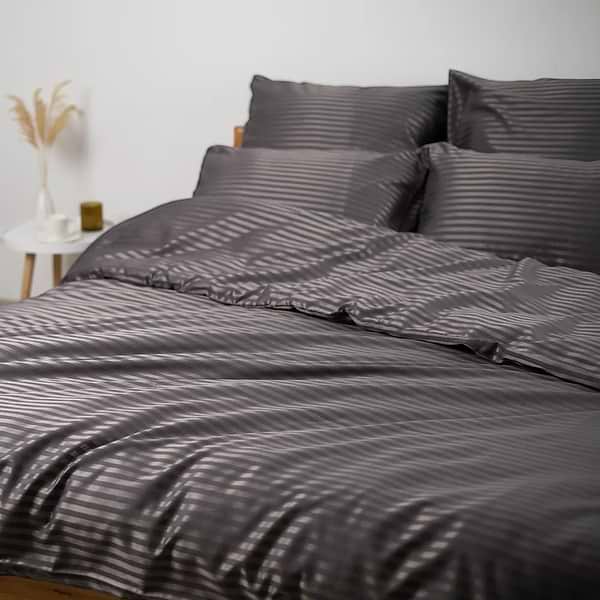 Фото - Комплект постельного белья ТЕП СТРАЙП САТИН Graphite (2-04120_28493)