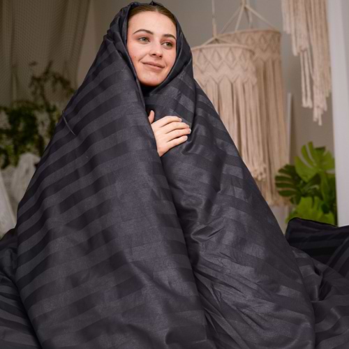 Фото - Комплект постельного белья MirSon Сатин Graphite 2х160х220 см (2200001717732)